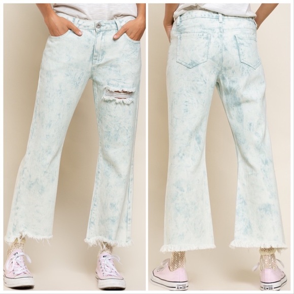 POL Tye Die Fitted Flare Demin Jeans - Picture 4 of 12